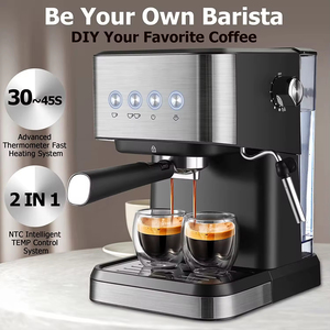 Machine à café expresso semi-automatique standard européenne et américaine avec fonction mousseur à lait - Product Image 5