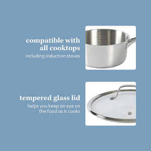 Ollas personalizadas de 10 Uds., sartenes modernas de acero inoxidable 304, juego de utensilios de cocina para cocinas de inducción, ollas y sartenes de Gas - Product Image 3