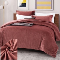 Juego de ropa de cama de terciopelo, funda de edredón y fundas de almohada esponjosas de lujo para sala de estar, gran oferta