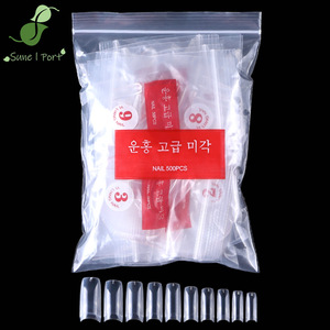 <span class=keywords><strong>Uñas</strong></span> Postizas Francesas, 500 Unidades, Estándar Coreano, Bolsa Transparente, <span class=keywords><strong>Porcelana</strong></span> Blanca, <span class=keywords><strong>Uñas</strong></span> Postizas Terminadas, 0-9, 50 Piezas, Puntas Largas Cuadradas con Diseño <span class=keywords><strong>de</strong></span> Estrellas - Product Image 1