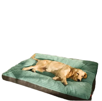 Coussin pour chien en peluche, lit pour animaux de compagnie doux et lavable avec housse amovible, lit orthopédique en mousse à mémoire de forme pour chat, coussin carré d'intérieur pour grands chiens