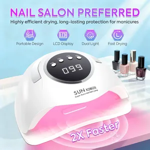 DianaBeauty 90LEDS LED UV Nail <b>Lamp</b> Dryer For Nails 380W Gel Polish Drying <b>Lamp</b> <b>With</b> 4 <b>Timer</b> Setting Auto Sensor Manicure <b>Lamp</b> - Product Image 4