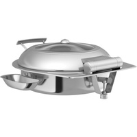 Marupin Elektrischer Edelstahl-Induktions-Chafing-Dish mit Hoher Effizienz und Weichglas-Oberfläche 220-240V Modell MLP-4331 für Hotels und Restaurants
