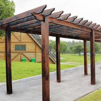 Pergola en bois couverture de pergola en bois, à bas prix, matériaux de rodage d'extérieur, mini maison carbonisée, montage facile, offre spéciale, 2020