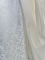 Abaya musulmane deux pièces en mousseline et satin blancs, prix d'usine, avec broderies et perles exquises, kaftan, robe maxi arabe pour femmes