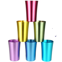 Gobelet à boisson en aluminium rouge, bleu, or, 12 oz, 15 oz, 20 oz, tasse de voyage, gobelet en aluminium, gobelet à bière, gobelet de camping, tasse à café
