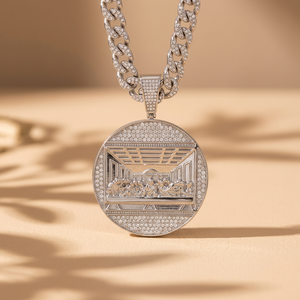 สร้อยคอแบบ Cuban Link ชุบเงินประดับเพชรเลี้ยงในห้องปฏิบัติการ สไตล์ฮิปฮอป สำหรับทุกเพศ ขายส่งจากโรงงานโดยตรง ทันสมัย - Product Image 4