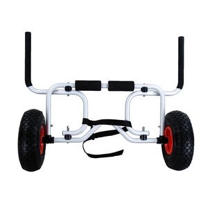 2 bánh xe bãi biển cát Câu Cá Gấp nhôm xuồng Xe đẩy Dolly <span class=keywords><strong>Kayak</strong></span> tàu sân bay giỏ hàng - Product Image 1