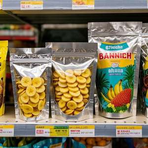 Emballage imprimé personnalisé pour chips Pochette debout en mylar avec fermeture à glissière refermable pour snacks tropicaux/plantain/film barrière aux noix - Product Image 3