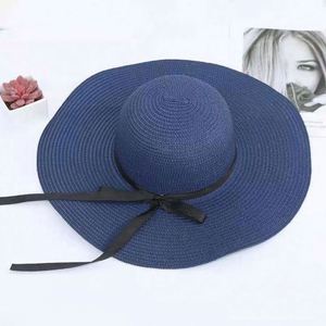 Wholesale Female Cheap Floppy Large Brim Sun Beach <b>Hat</b> Summer <b>Hat</b> Paper Straw <b>Hats</b> <b>for</b> Women Casual - Product Image 4
