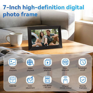 Cadre photo intelligent R&E <span class=keywords><strong>de</strong></span> 7 pouces sans écran tactile, rotation automatique, lecteur vidéo MP3, horloge, stockage <span class=keywords><strong>de</strong></span> 32 Go - Product Image 4
