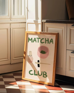 Affiche de cuisine esthétique minimaliste personnalisée affiche d'art de cadeau d'amant de Matcha affiche décorative de <span class=keywords><strong>club</strong></span> d'impression de papier et carton - Product Image 4