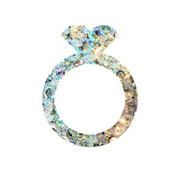 Party Dekoration Diamantring Konfetti Holo graphische Hochzeits dekorationen Wunder kerzen Verlobung Valentinstag Geschenke Gefälligkeiten