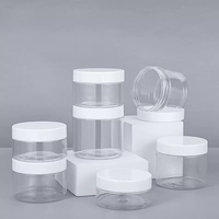 Pots vides en plastique PET crème cosmétique clair 30ML 50ML 80ML 100ML 120ML 150ML couvercle en plastique pour soins de la peau pour lotion en poudre libre