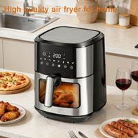 Nouvelle Conception Moderne Friteuse à Air Carrée Électrique 7L/8L à Commande Tactile, Sans Huile, Usage Domestique Ronchi 1500W Antiadhésive PTFE