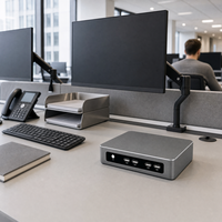 Mini PC de poche haute performance Intel Core i5-8250U NUC 4K avec Windows 10 Pro, 64 Go de RAM DDR3, 3 écrans, Type-C, pour alimentation AU/US/EU