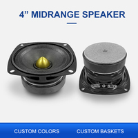 Haut-parleur médium de 4 pouces personnalisé pour voiture, audio pleine gamme 50W RMS 4 Ohm, bobine vocale Kapton de 1 pouce, cône en papier aluminium 92dB