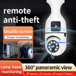 New Model A6 PLUS Dual Lens Wifi Camera Home Baby <b>Wireless</b> Small Indoor Motion Detection Security Light Bulb <b>CCTV</b> Mini Camera - Product Image 2
