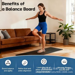 Estirador de pies de madera, tabla de equilibrio para yoga y ballet, equipo de ejercicio antideslizante para corrección de pies y modelado corporal - Product Image 5