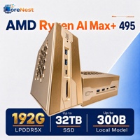 CoreNest AMD Ryzen AI Max+ PRO 495 Mini Workstation Radeon 8065S 192GB LPDDR5x 40 CU Desktop Mini PC untuk Rendering 3D