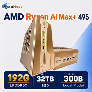 CoreNest AMD Ryzen AI Max+ PRO 495 มินิเวิร์กสเตชัน Radeon 8065S 192GB LPDDR5x 40 CU <span class=keywords><strong>คอ</strong></span>มพิวเตอร์ตั้งโต๊ะขนาดเ<span class=keywords><strong>ล</strong></span>็กสำหรับงานเรนเดอร์ 3 มิติ - Product Image 1