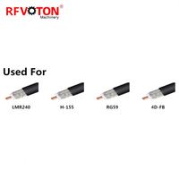 Connecteur de prise mâle N sans soudure à sertir en laiton pour adaptateur de prise de câble coaxial H-155 RF sans soudure