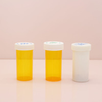 8DR conteneur de pilule PP en plastique résistant aux enfants, bouteille de capsule jaune de médecine Portable avec couvercle pour enfants en stock