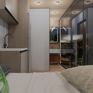 Sang Trọng Xách Tay 20ft Prefab Nhà Nhôm Hợp Kim Cửa Hiện Đại Tùy Chỉnh Modular Tiny Nhà Của Apple Cabin Container Nhà - Product Image 3