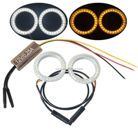 Pièces de véhicule, autres accessoires d'éclairage automobile, 12V 60mm, double couleur, blanc et ambre, anneaux lumineux LED pour voiture, halo ring light