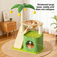 Arbre à chat et lit combinés – Optimisation de l'espace, griffoirs en sisal, construction en panneaux de densité, style épuré, grotte capsule spatiale pour chat