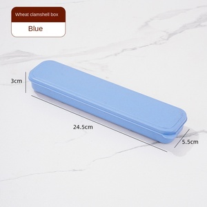 Vente en gros de vaisselle portable Cuillère en plastique de stockage simple de style ins Baguettes Fourchette Double Niveaux pour étudiants Employés de bureau - Product Image 6