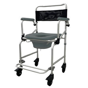 Silla de Baño con Ruedas D55, Estable y Segura para Personas con Discapacidad, Asiento de Inodoro para Ancianos, Cuidado Médico, Acero, Altura Ajustable, Plegable, Equipo de Seguridad - Product Image 2