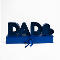 Bonudy Nouveau Luxe Hommes Fête des Pères Cadeau Papier Cadeau Ensembles Papa Fleur Boîte D'emballage Pour Papa