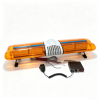 BIAOCHI Superhelle 47 Zoll (1,2 m) LED-Warnleuchte in Amber, Stroboskop-Lichtleiste für Abschleppwagen, Einsatzfahrzeuge, 12V mit Sirene