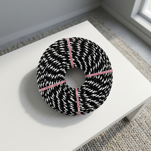 High Strength Zebra Stripe Polyester Twisted Rope <b>Black</b> White Design Weather Resistant Durable Premium Utility <b>Cord</b> - Product Image 1