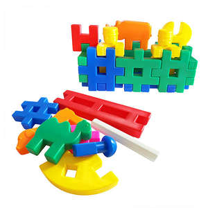 Jouets de construction en plastique multicolores Fleid DIY, moulage par soufflage - Product Image 1