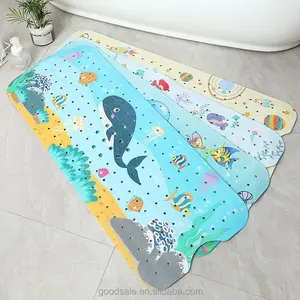 Alfombrilla de bañera de Pvc duradera antideslizante de varios colores lavable a máquina de 100x40cm para niños, alfombrilla de ducha segura