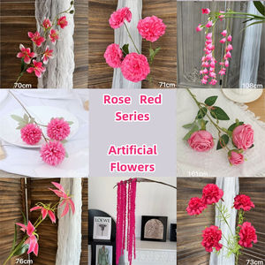 YOPIN-7670 gros Rose rouge série fleurs artificielles bricolage <span class=keywords><strong>Fuchsia</strong></span> Simulation Rose Magenta décoration de mariage fleur matériaux - Product Image 6