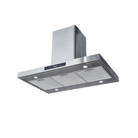 Hotte de cuisine carrée de 36 pouces pour îlot, système de ventilation électrique en acier inoxydable pour hôtels et usage domestique