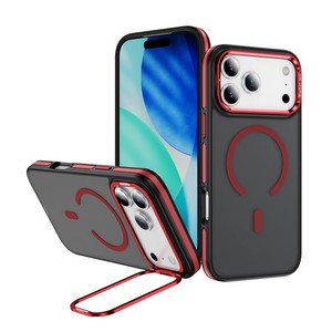 Funda para teléfono móvil con anillo magnético de doble color con sensación de piel para <span class=keywords><strong>iPhone</strong></span> 17 <span class=keywords><strong>PRO</strong></span> <span class=keywords><strong>MAX</strong></span> con soporte para lente - Product Image 3