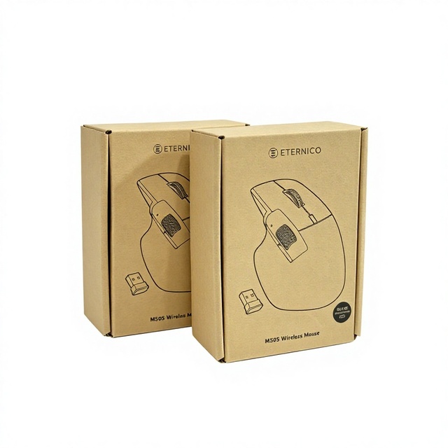 Electronic Supplies Mouse Carton Corrugated Packaging Box with Recycled Materials Eco-Friendly Customized