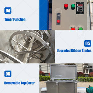 Mélangeur à ruban horizontal ORME SUS 304 <span class=keywords><strong>pour</strong></span> poudres sèches, capacité 1000kg-2000kg, à vendre - Product Image 5