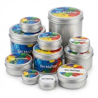 Boîtes en métal rondes vides personnalisées de 150 ml pour échantillons de peinture et de pigments
