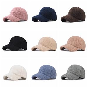 Gorra de Béisbol de Lana de Cordero para Mujer, Gorro Cálido de Invierno para Hombre, Gorras de Béisbol para Deportes al Aire Libre, Viajes, Otoño y Primavera - Product Image 1