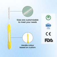 Brosse interdentaire orthodontique en forme de I, réutilisable, pour nettoyer entre les dents, curette douce pour implants dentaires, soin des gencives, outils de nettoyage
