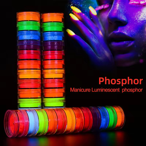 Lot de 6/12 poudres lumineuses pour manucure, pigment DIY pour salon de manucure, néon, marque privée, paillettes bonbons, outil d'art des ongles, vente en gros - Product Image 4