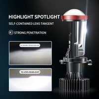 Projecteur de système d'éclairage automatique Y8 nouveau phare LED à lentille bifocale H4 pour accessoires de voiture et de moto à température de couleur 6000k