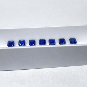 Asscher cắt phòng thí nghiệm tạo ra màu xanh sapphire 4.5mm 6mm 6.5mm 7mm 8mm lỏng đá quý phòng thí nghiệm hoàng gia màu xanh sapphire để làm đồ trang sức - Product Image 3