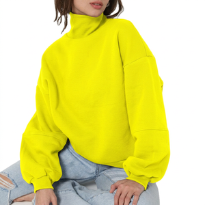 Material Comfortable Fit Warm <b>Pullover</b> <b>Sweater</b> For Women Casual Women Mock Neck Sweatshirt Soft Cotton Fabric High Quality - Product Image 6