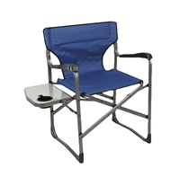 Chaise de Réalisateur Pliante Portable d'Extérieur Compacte et Gain de Place avec Table Latérale
